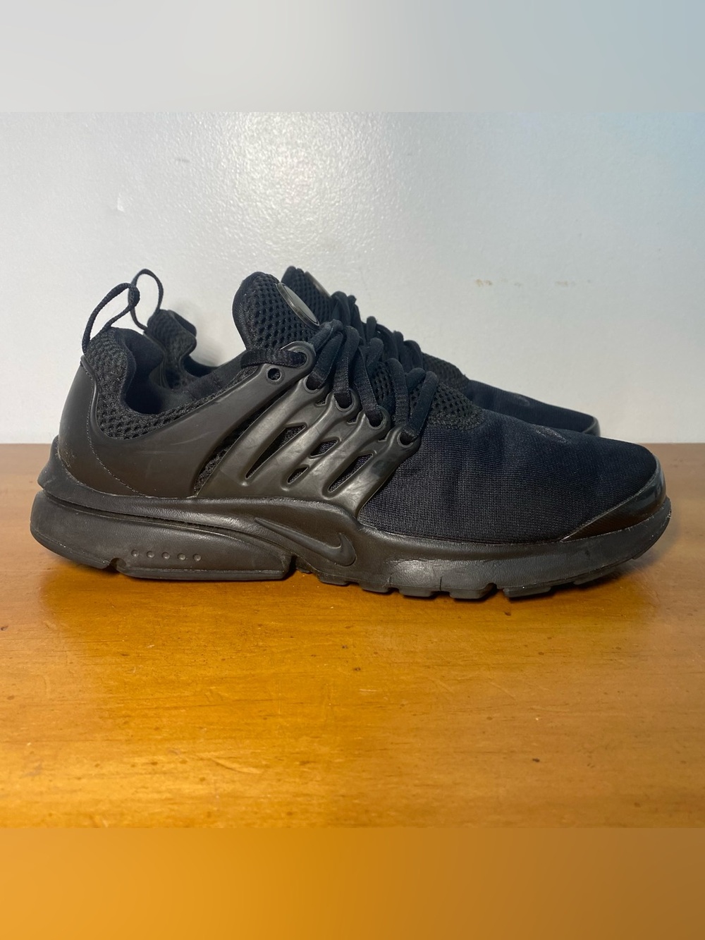 Nike Air Presto Youth 6 Triple Black Blackout 833875-003 Running Shoes Sneakers